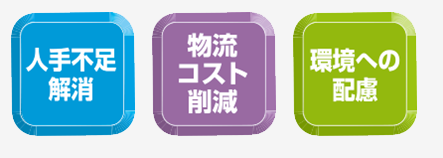 人手不足解消、物流コスト削減、環境への配慮